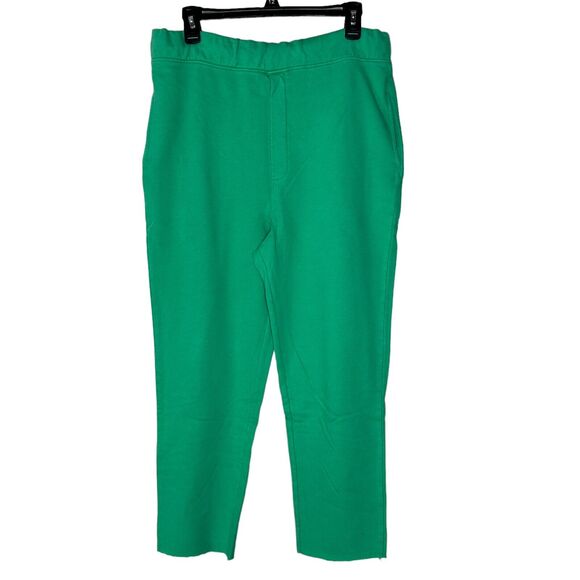Sandrine Rose Green Oversized Cropped Sweatpants Side Pocket Women XS NWT - Picture 2 of 11